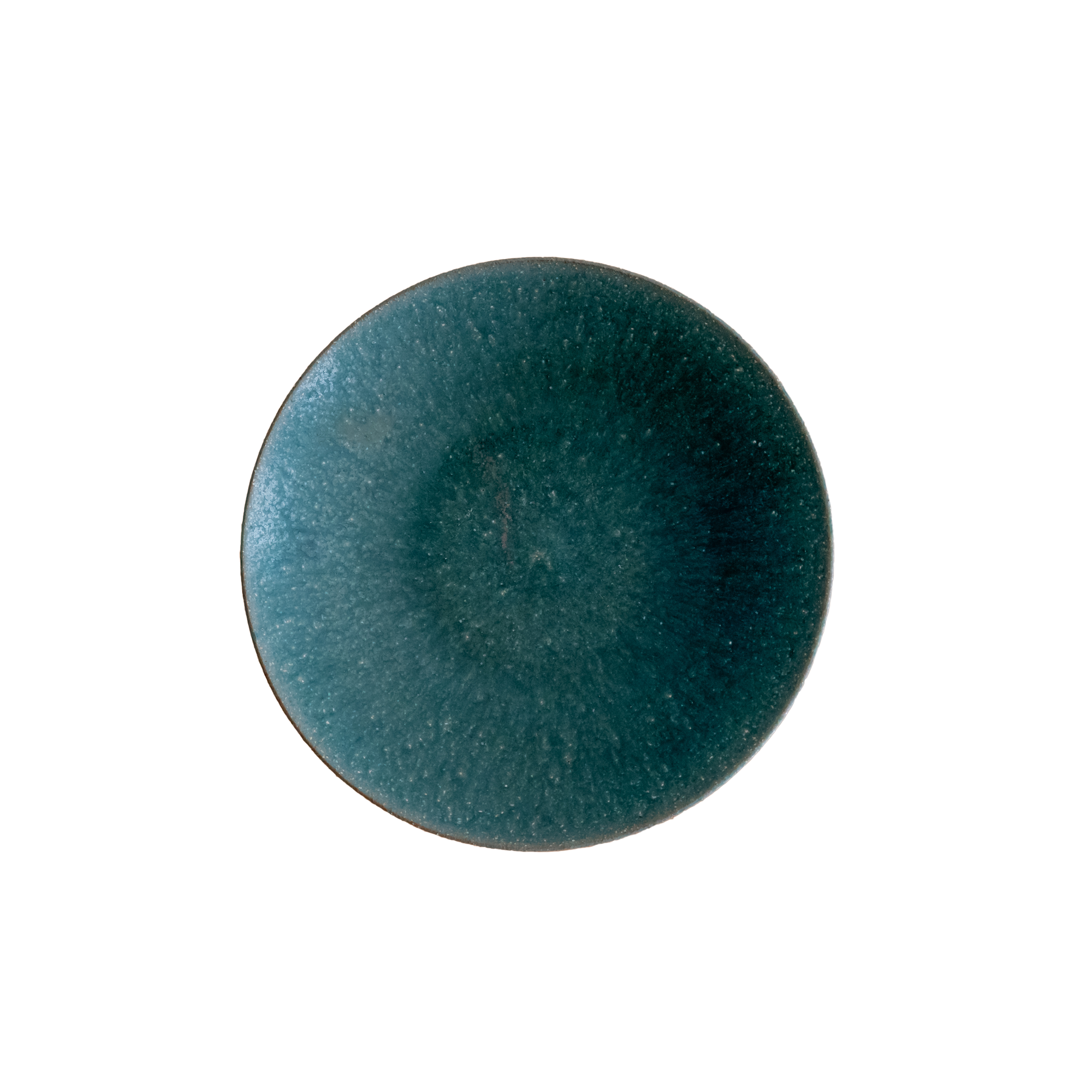 Kanae Fumiyama 21 cm — Rusted Green Shallow Bowl