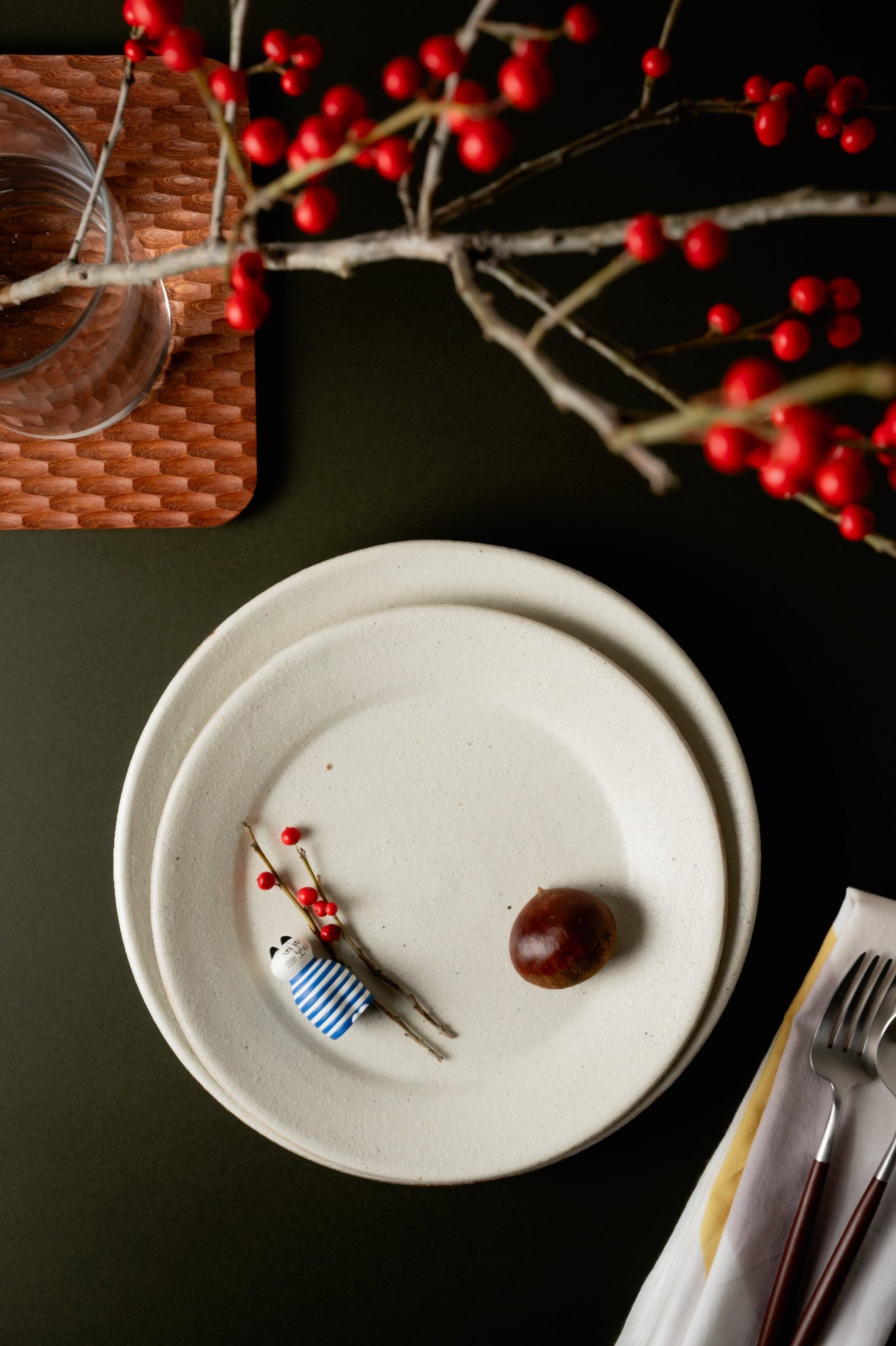 Shinji Akane 21 cm — Kohiki Mat Sogi Plate