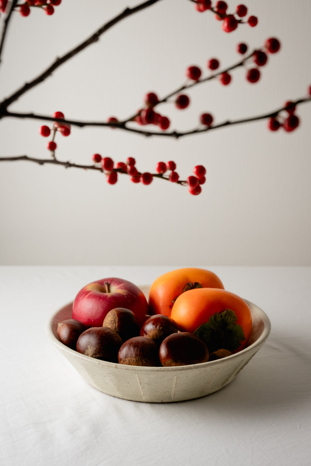 Shinji Akane 21 cm — Kohiki Sogi Shallow Bowl