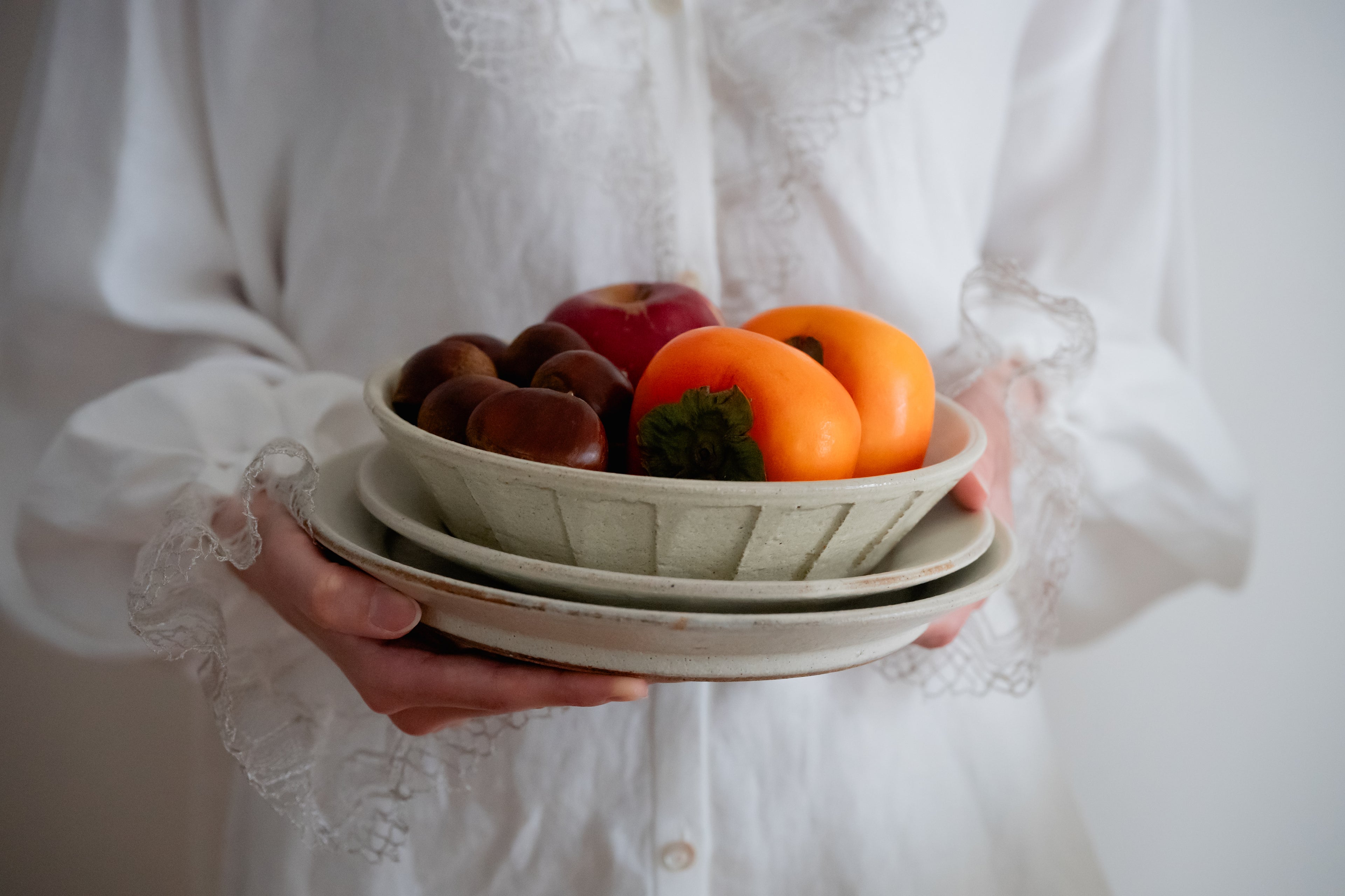 Shinji Akane 21 cm — Kohiki Sogi Shallow Bowl